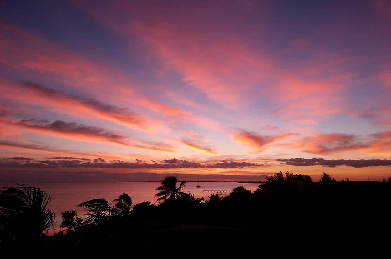 Overview of Water at Sunset