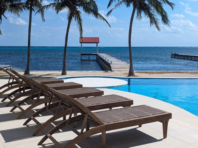 Stunning beachfront properties for sale on Ambergris Caye, Belize.