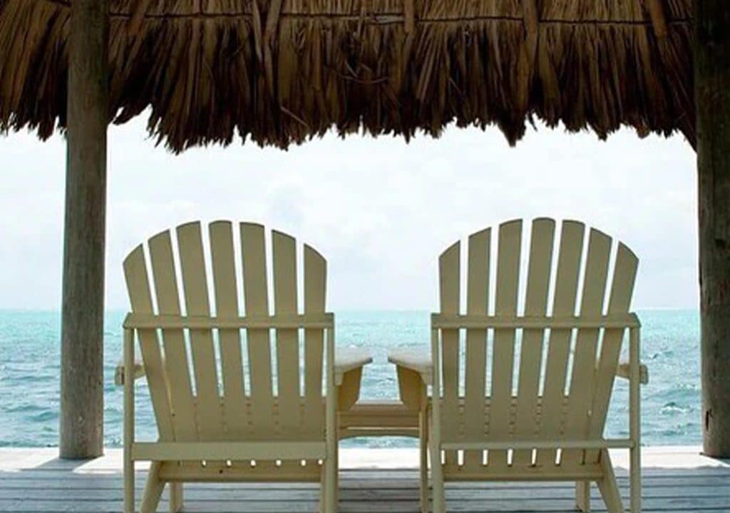 Chairs Overlooking Ocean in Belize