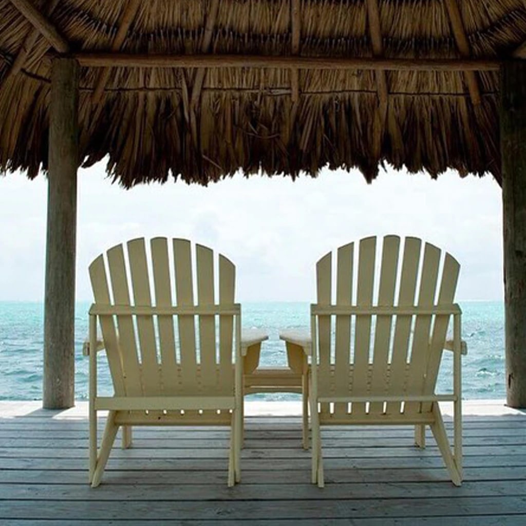 Chairs Overlooking Ocean in Belize