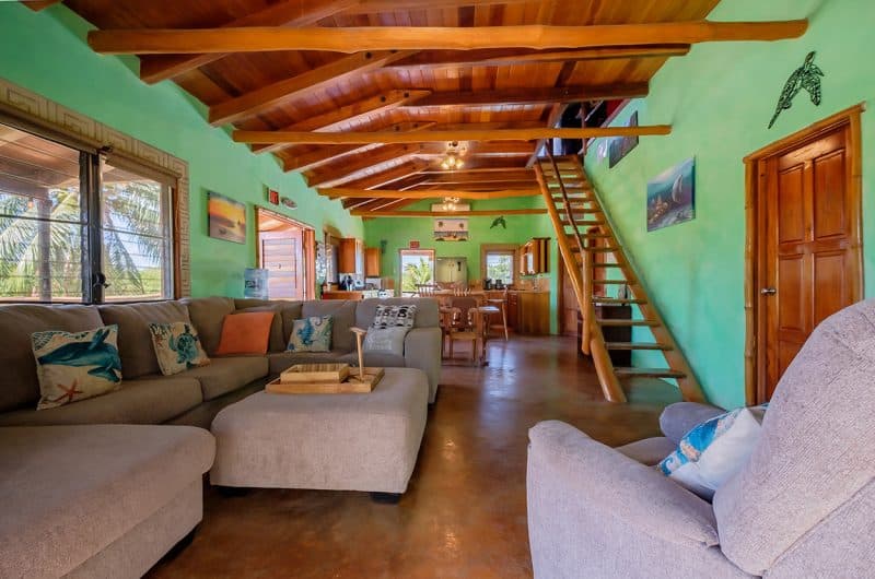 Beachview Home in Ambergris Caye - Casa Pura Vida Living Area