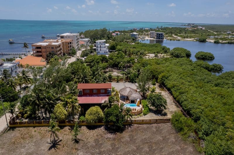 Beachview Home in Ambergris Caye - Casa Pura Vida Aerial View