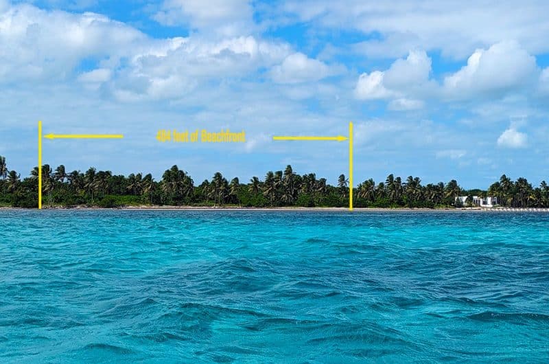 Beachfront Land for Sale in Belize - San Andres - View From Water