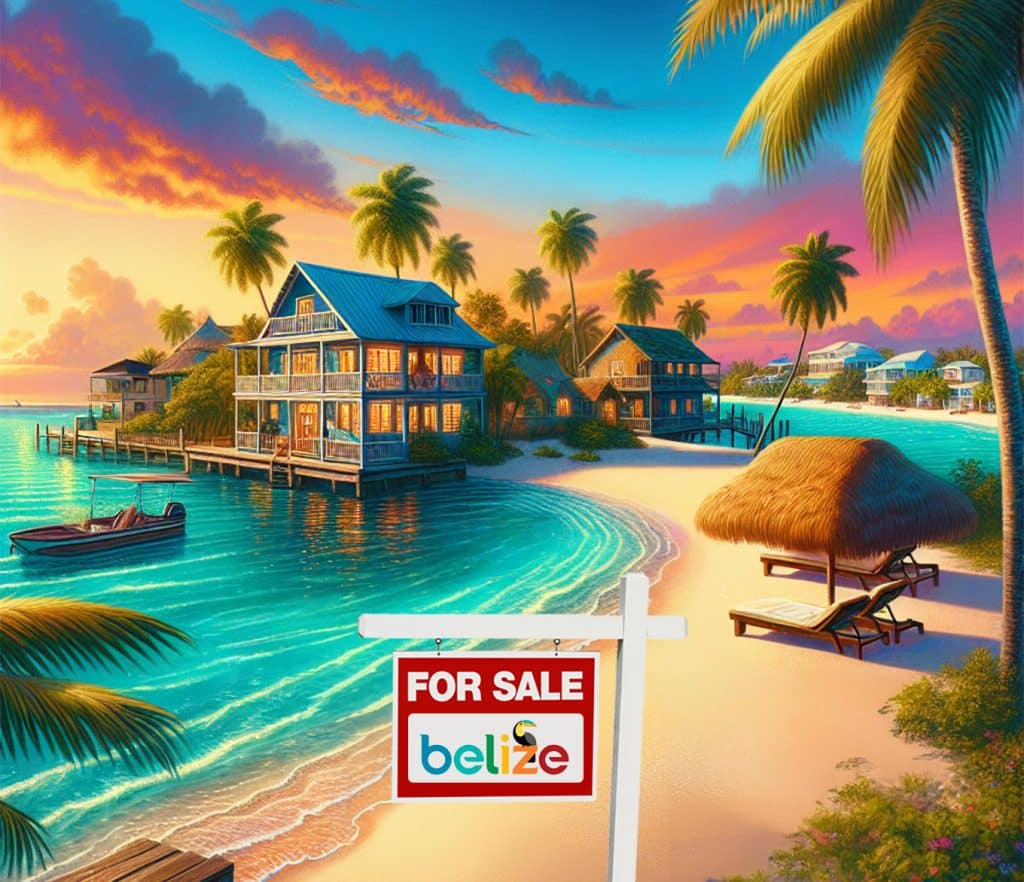 Stunning beachfront properties available for sale in Ambergris Caye, Belize.