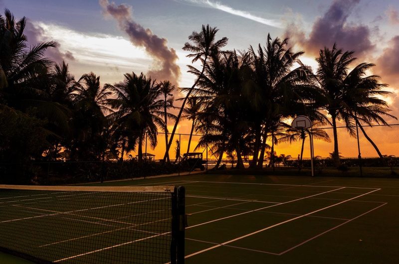 Wataview Beachfront Estate Tennis and Basketball Court