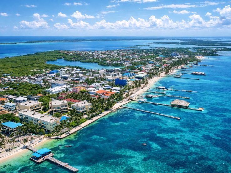 Ambergris Caye Aerial View of Real Estate for Sale
